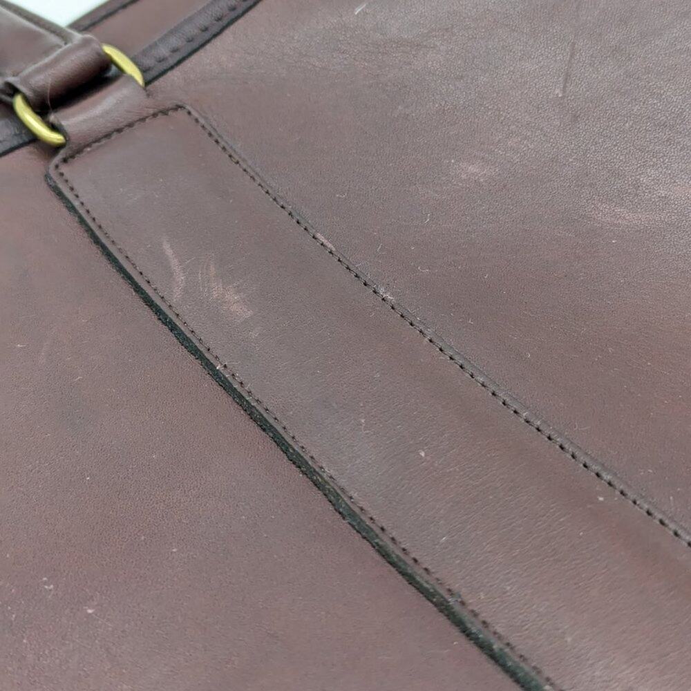 Coach Vintage Embassy Briefcase Mahogany Brown Leather Zip Close Made in USA - Picture 12 of 12